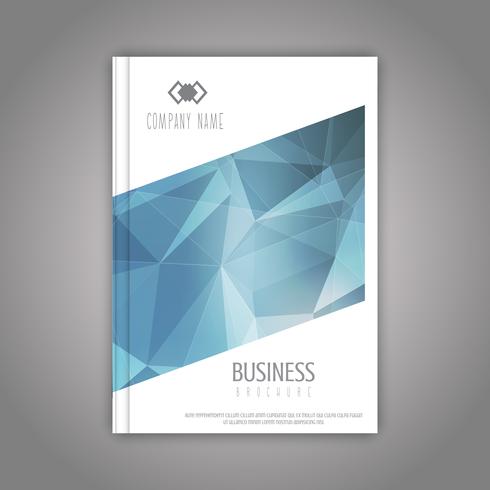 Business brochure with a low poly design vector