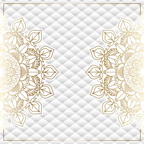 Elegant background with gold mandala design vector