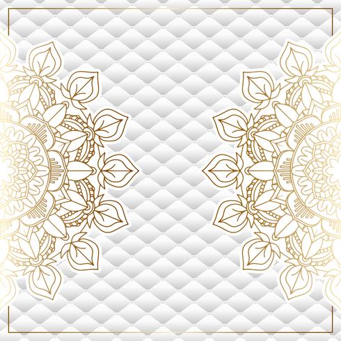 Elegant background with gold mandala design vector