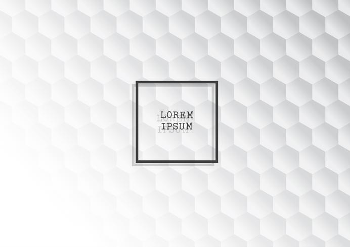 Abstract background with monochrome hexagonal pattern  vector