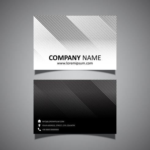 Business card with a striped design vector