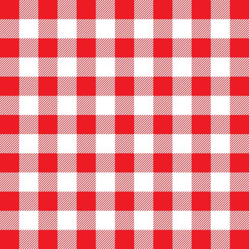 Red and white gingham pattern  vector