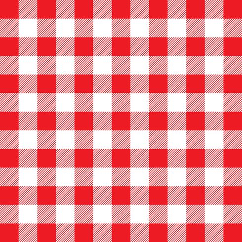 Red and white gingham pattern  vector