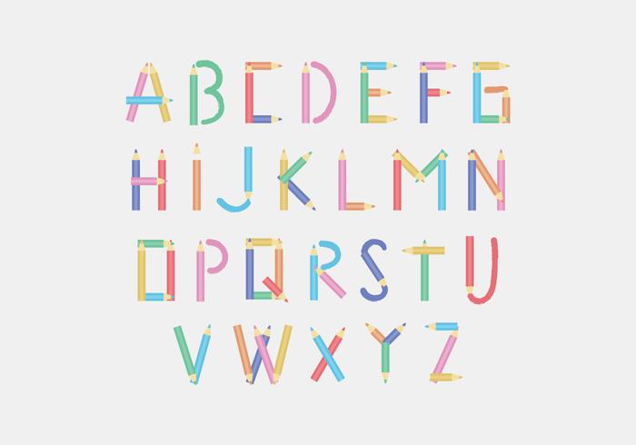 Pencil Alphabet vector