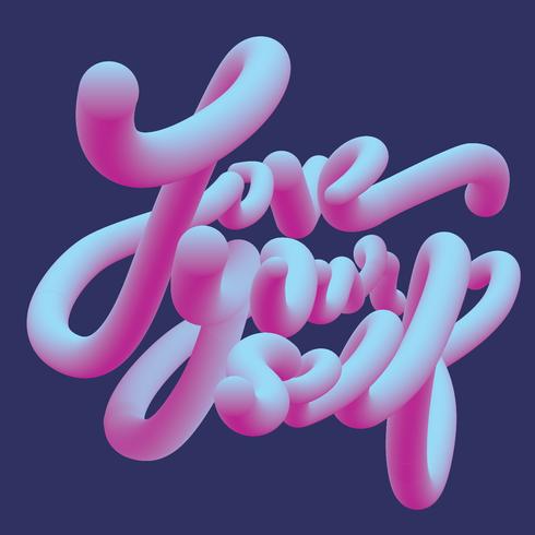 Love Yourself Typography Vector Design