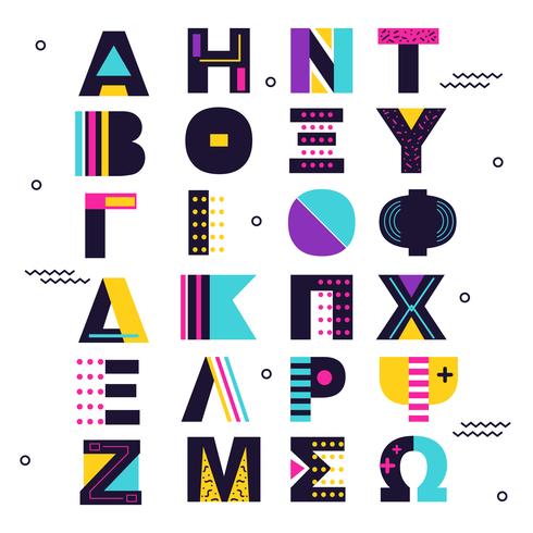 Abstract Greek Alphabet Vector