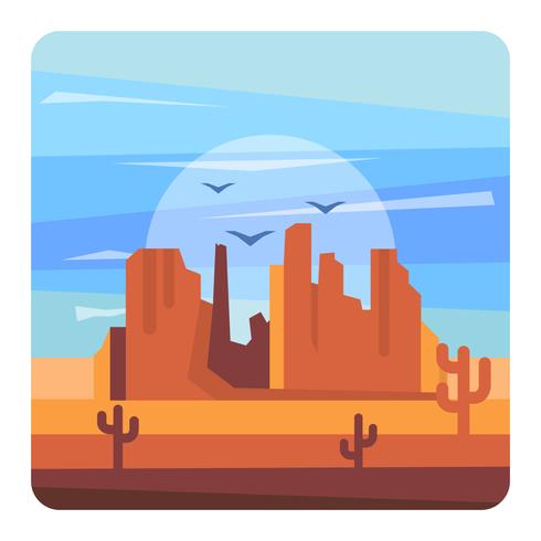 Western Desert Landscape vector