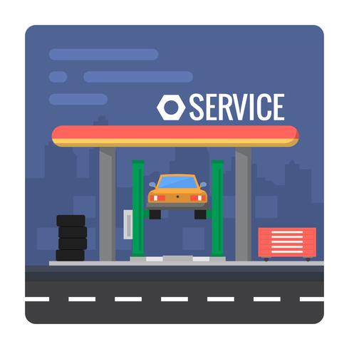 Servicio de auto vector