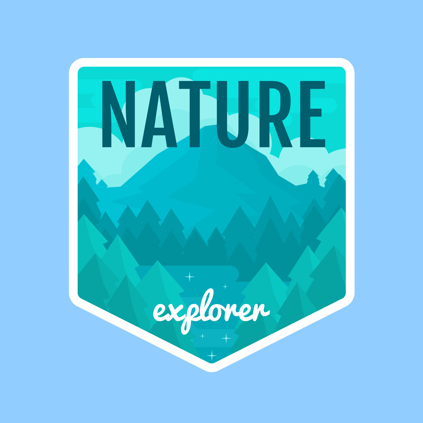 Nature Explorer Illustration Badge 230184 Vector Art at Vecteezy