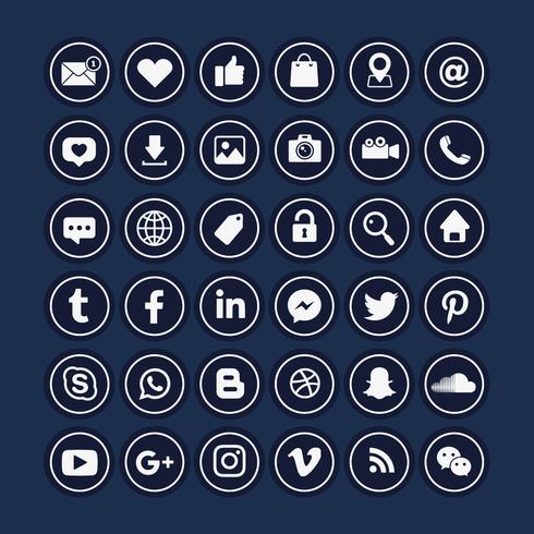 Social Media And Internet Mobile Icons vector