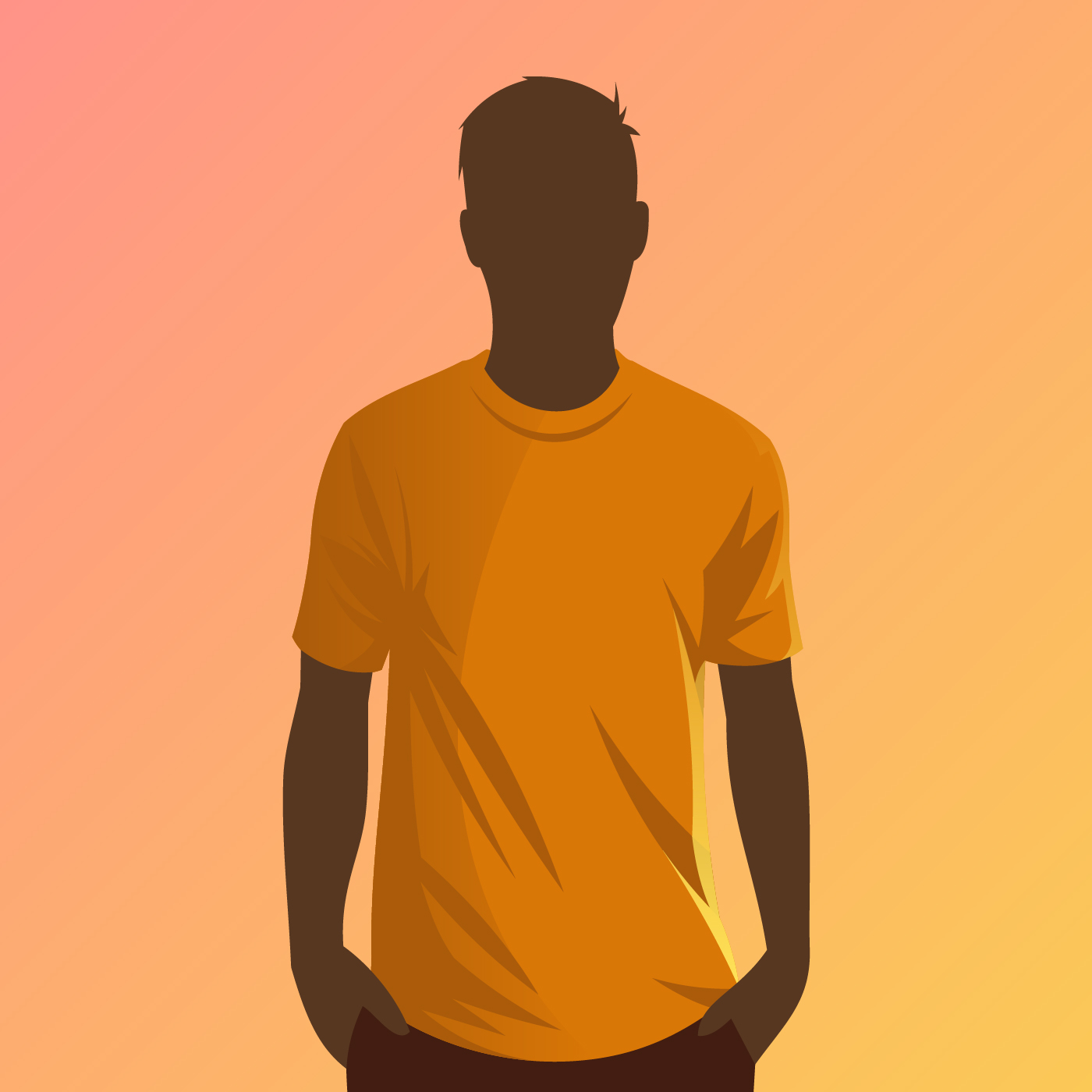 Download Orange T Shirt Model Vector - Download Free Vector Art ...
