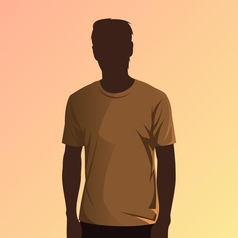 Modelo de camiseta marrón Vector