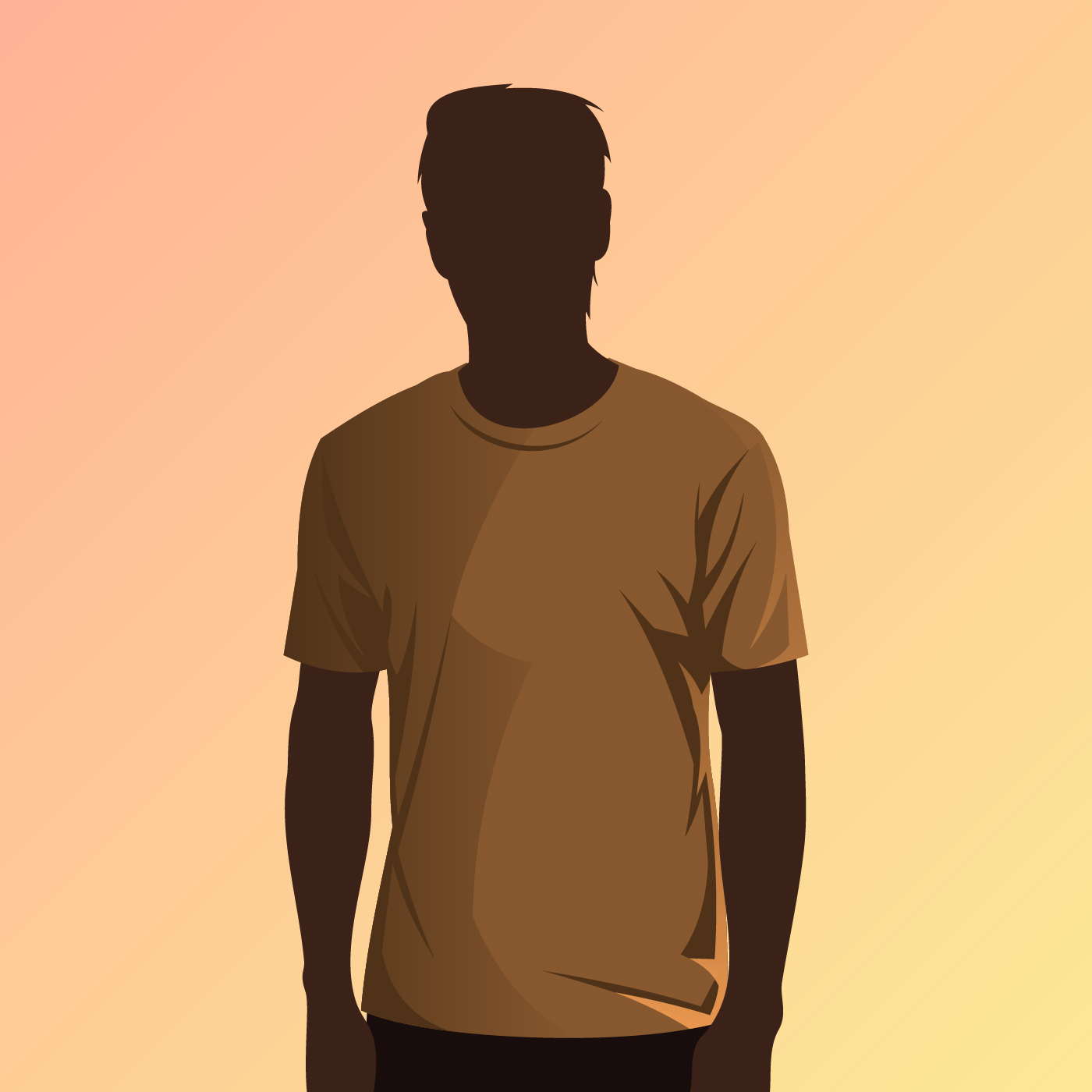 Brown T Shirt Model Vector 230199 Vector Art at Vecteezy