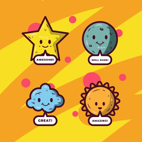 Teacher Reward Sticker Vector