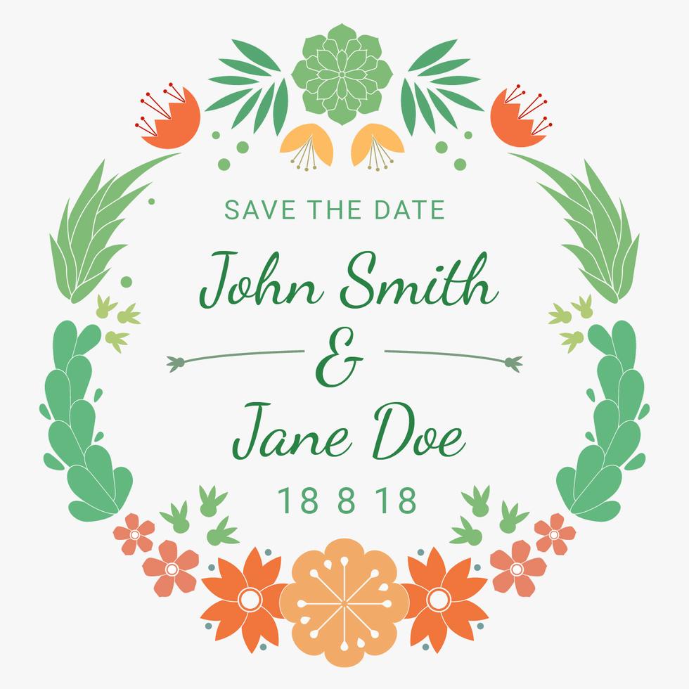 Invitation Template With Desert Linocut Flower Vector 230555 Vector Art