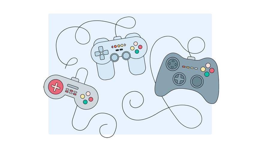 joystick game controls vector