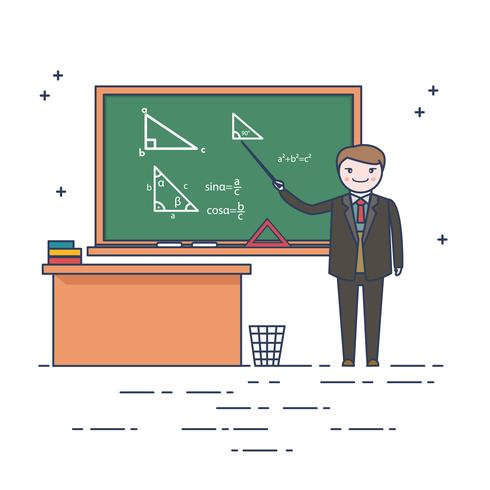 Math Teacher Vector