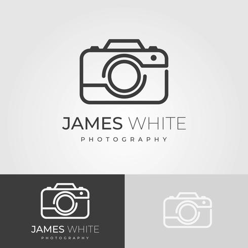 Flat Minimalist Photographer Logo  Vector Template