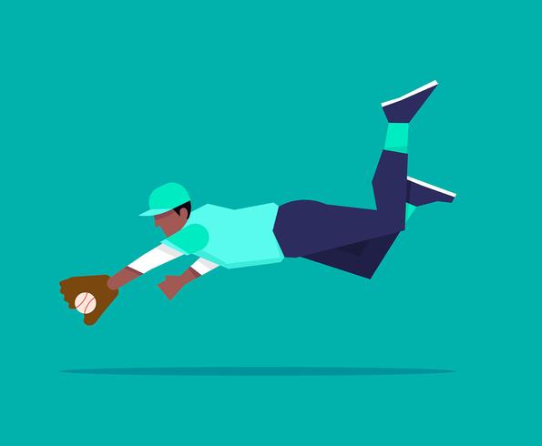 Baseball Player In Action vector
