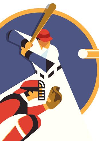 Ilustración del parque de béisbol vector