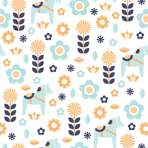 Pastel Colors Pattern With Hygge vector