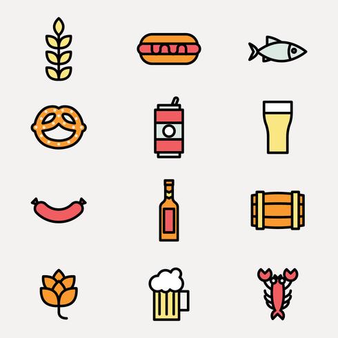 Outlined German Food vector