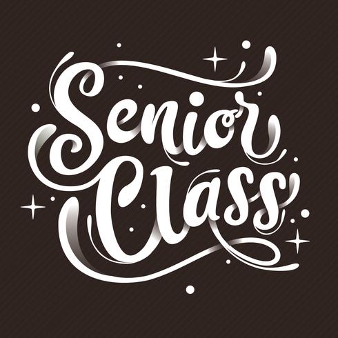 Tipografía Senior Class vector