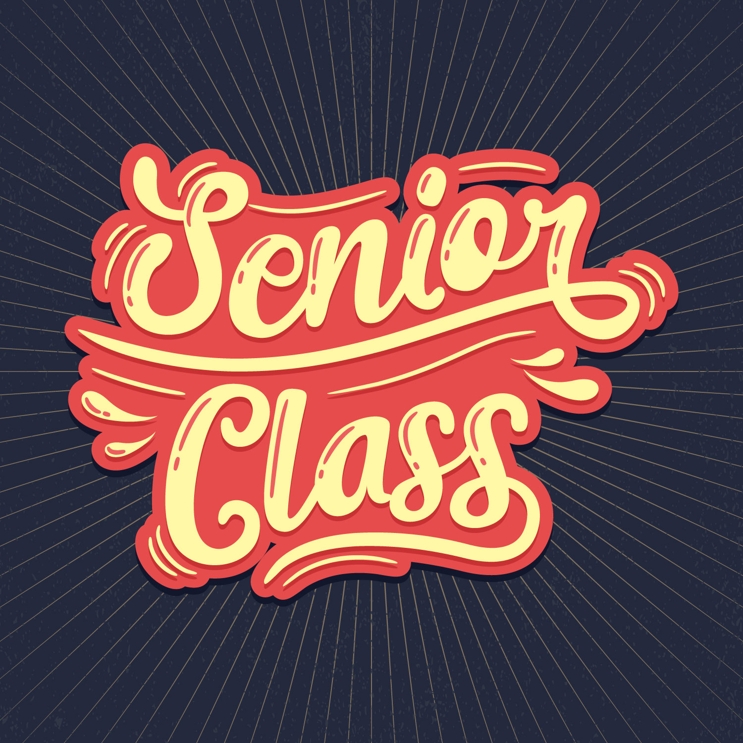 Senior Class Typography 230985 Vector Art at Vecteezy
