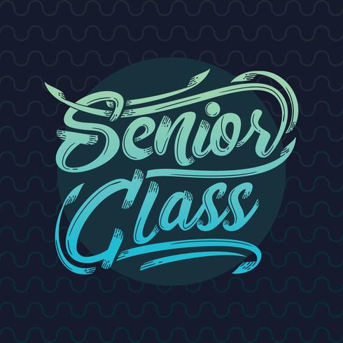 Tipografía Senior Class vector