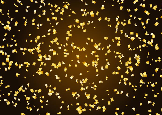Golden confetti background  vector