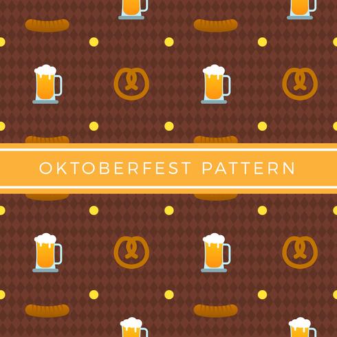 Flat Oktoberfest Element Pattern Vector