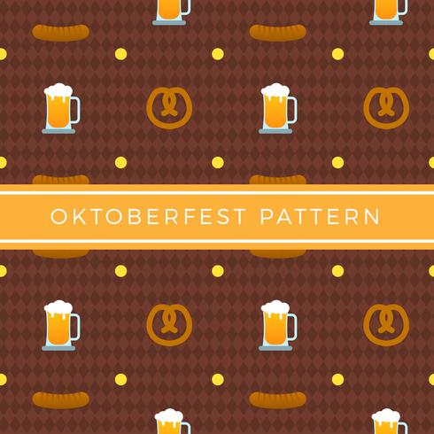 Flat Oktoberfest Element Pattern Vector