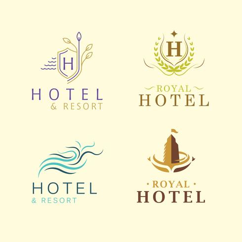 Identidad corporativa de un hotel de lujo vector