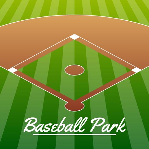 Baseball Field Stadium Illustration