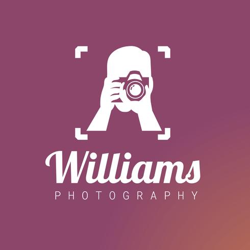 Logotipo del fotógrafo vector