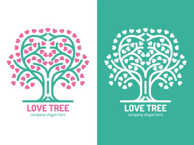 Unique Tree Logo Elements Vectors