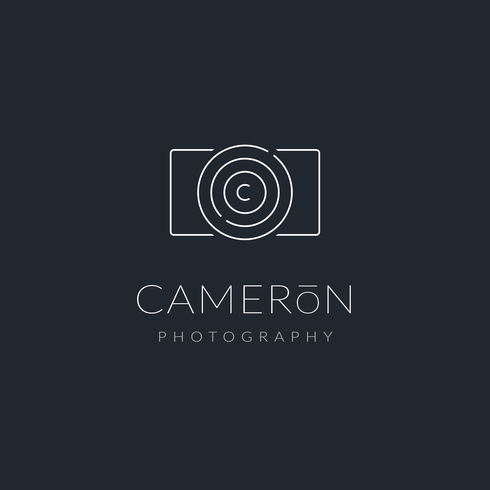 vector logotipo de fotógrafo minimalista