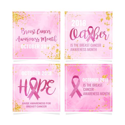 Vector Breast Cancer Awareness Template