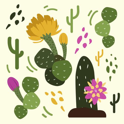 Desert Flower Linocut Vector