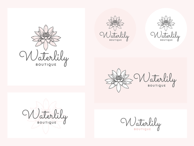 Feminine Corporate Identity Vector Set