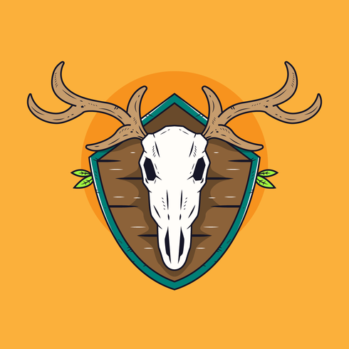 vector de cráneo de venado