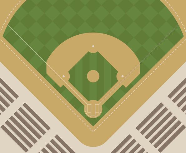 Ilustración del parque de béisbol vector