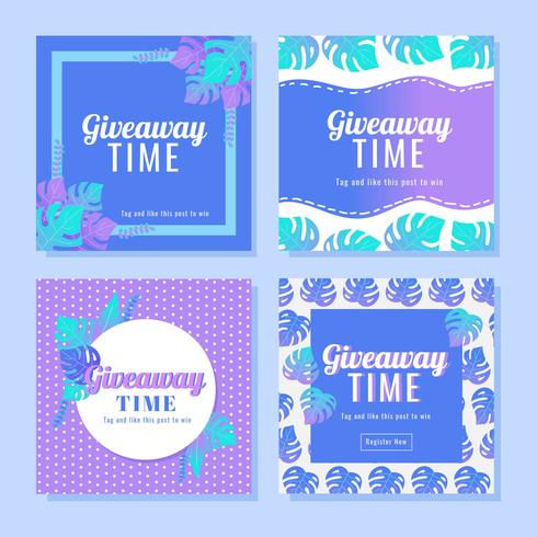 Instagram Contest Template Vector