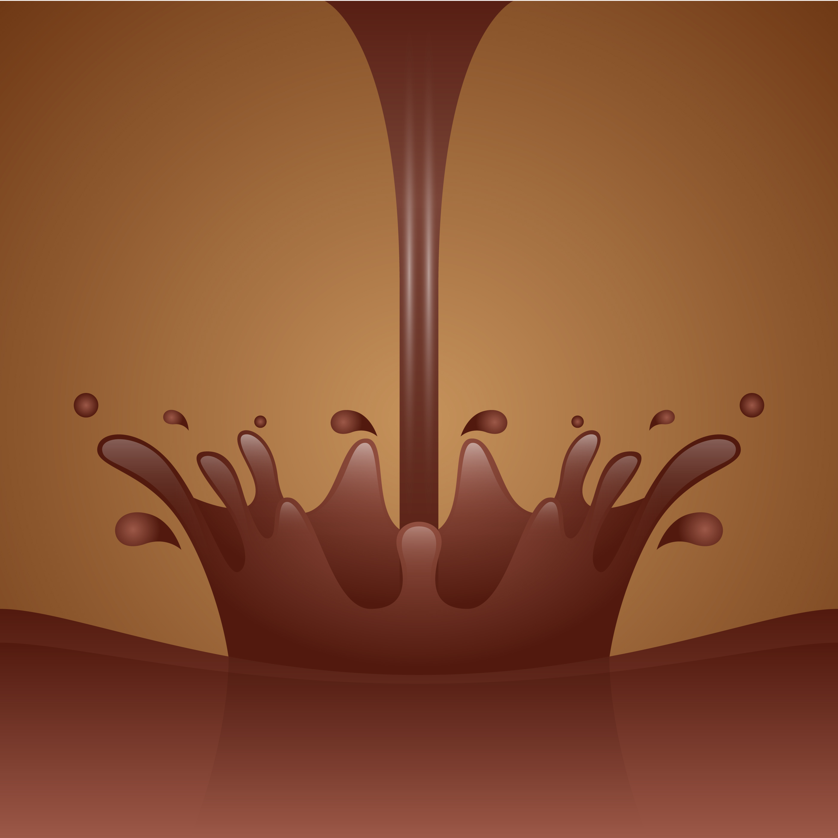 Hot Chocolate Splash Close-up On Dark Background 232634 Vect