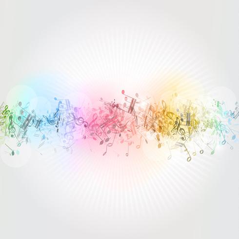 Fondo de notas musicales vector