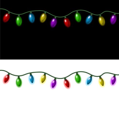 Christmas lights vector