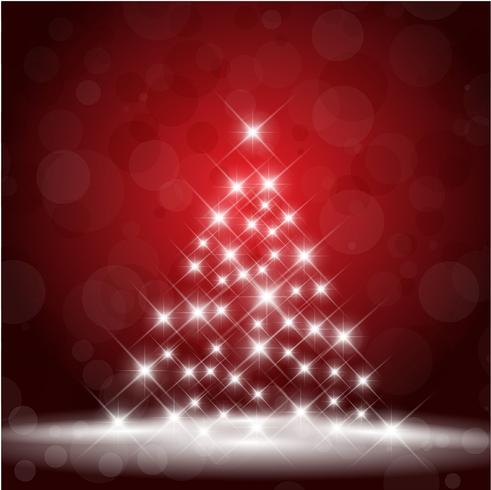 Sparkle Christmas tree background vector