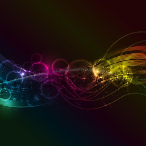 Abstract music notes background vector