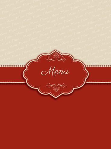 Decorative menu design vector