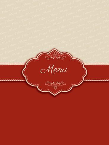 Decorative menu design vector